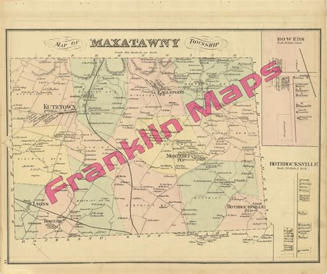 Andy S Antique Maps 1876 Berks County