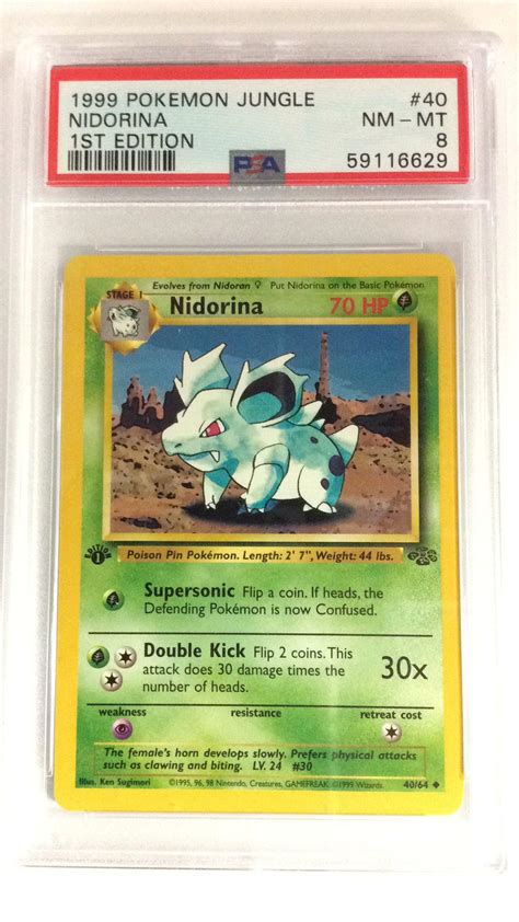 Pokemon Jungle Nidorina St Edition Psa Gamestop