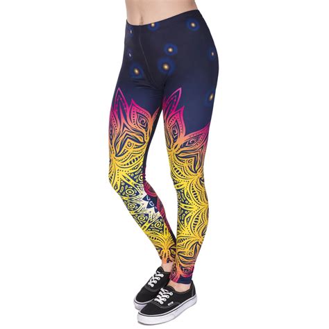 Fashion Women Legins Mandala Lights 3d Printing Sexy Legging High Waist Soft Woman Leggings In