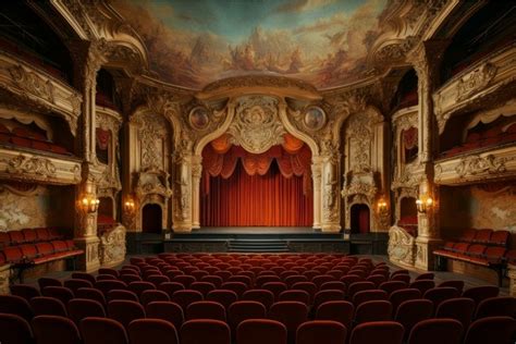 spacious interior theater hall generate ai