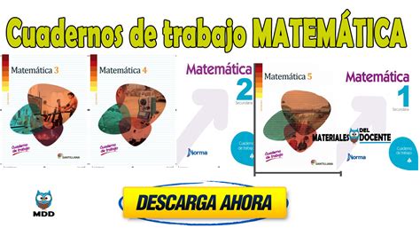 Cuadernos De Trabajo De Matemática De Primero A Quinto ~ Materiales Del Docentes