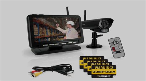 Defender Digital Wireless Dvr Security System With Inch Lcd Monitor