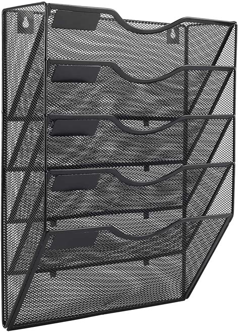 EasyPAG 5 Pocket Mesh Hanging Wall File Organizer Wall Mounted Mail