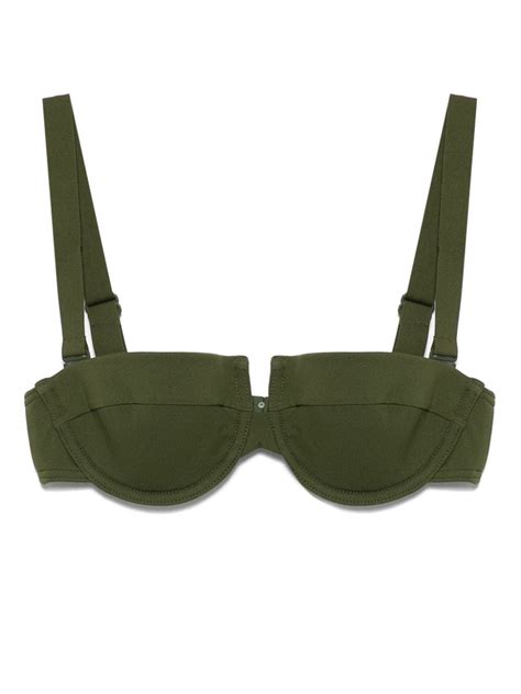 Zimmermann Separates Balconette Bikini Top In Green Modesens