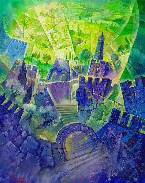 Original Oil Painting: Steps to heavenly Jerusalem by Alex Levin