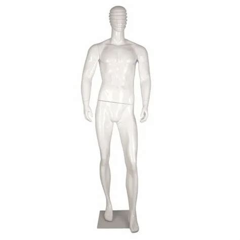 Standing Fiberglass White Male Mannequin Without Head For Multipurpose