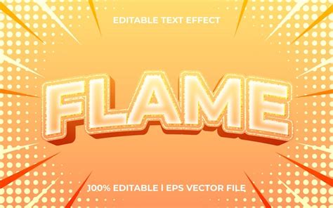 Effet De Texte 3d Flamme Avec Thème Feu Modèle De Typographie Rouge