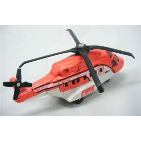 Matchbox Skybusters Fire Department Mission Helicopter Global Diecast