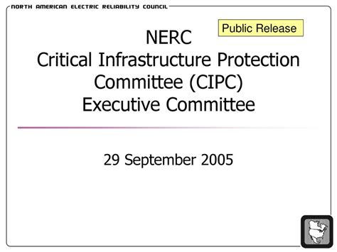 Nerc Critical Infrastructure Protection Committee Cipc Executive