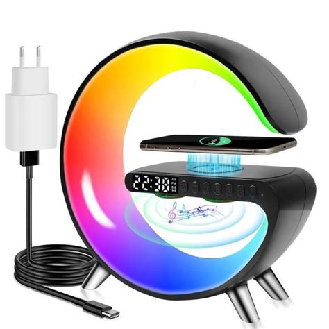 Chargeur Sans Fil W Avec Lumi Re D Ambiance Rgb Affichage De L