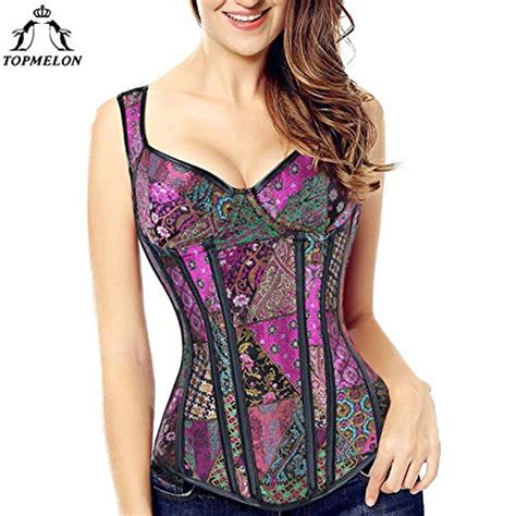 Buy ZZEBRA Purple TOPMELON Gothic Steampunk Steel Boned Corset With