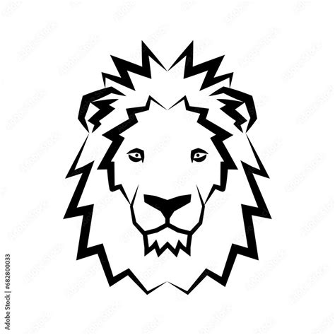 Lion Head Logo Wildlife Face Icon Heraldry And Royal Symbol Vector