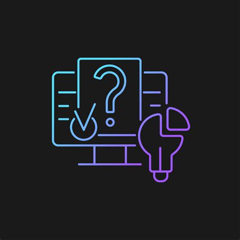 Digital Problem Solving Gradient Vector Icon For Dark Theme Solving