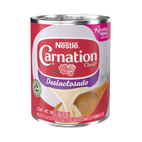 Leche Evaporada Nestlé Carnation Clavel Deslactosado 360g Surtace