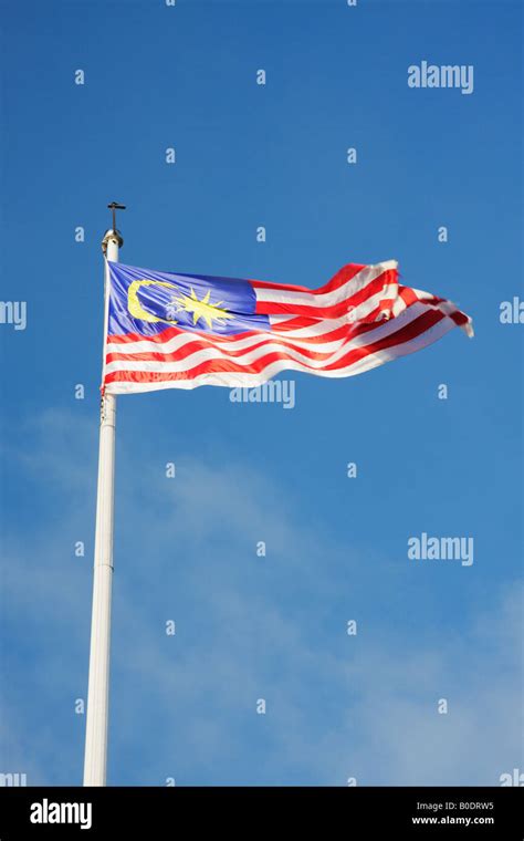 Malaysan Flag Flying, Pulau Labuan, Sabah, Malaysian Borneo Stock Photo - Alamy