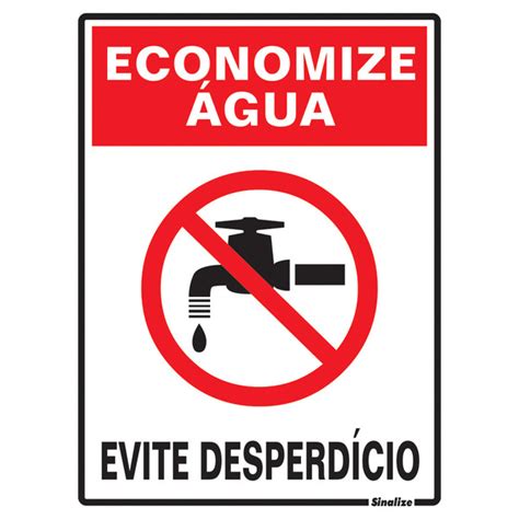 Placa De Sinaliza O Economize Gua Evite Desperd Cio X Leroy Merlin