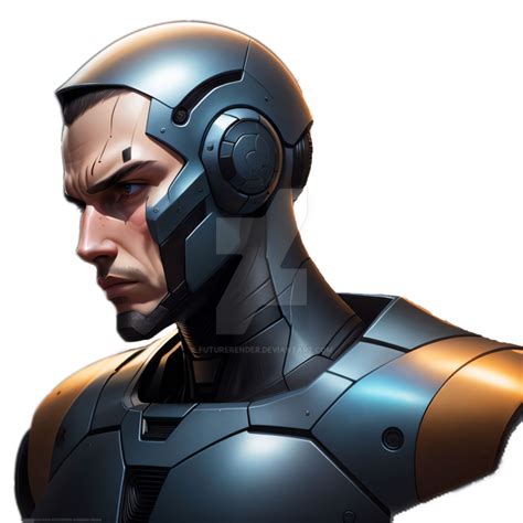 male android face side  futurerender  deviantart