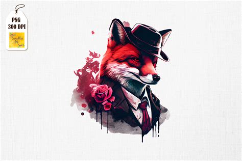 Badass Gangster Fox Valentine S Day By Mulew Art TheHungryJPEG