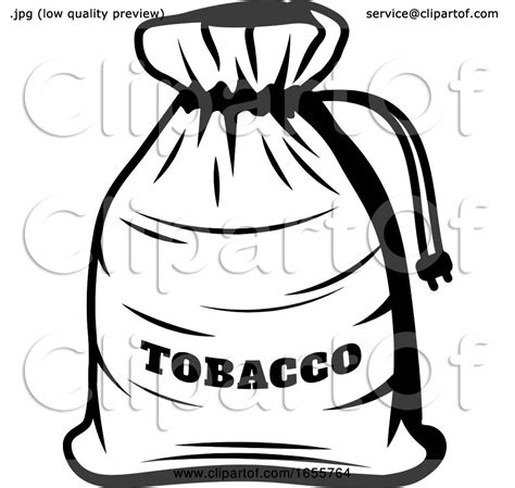 Black and White Tobacco Sack by Vector Tradition SM #1655764