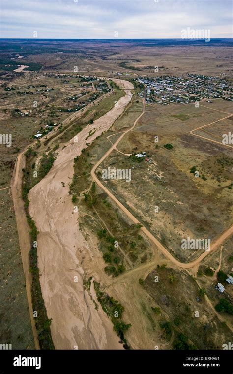 The remote outback town of Hughenden rests beside the Flinders River ...