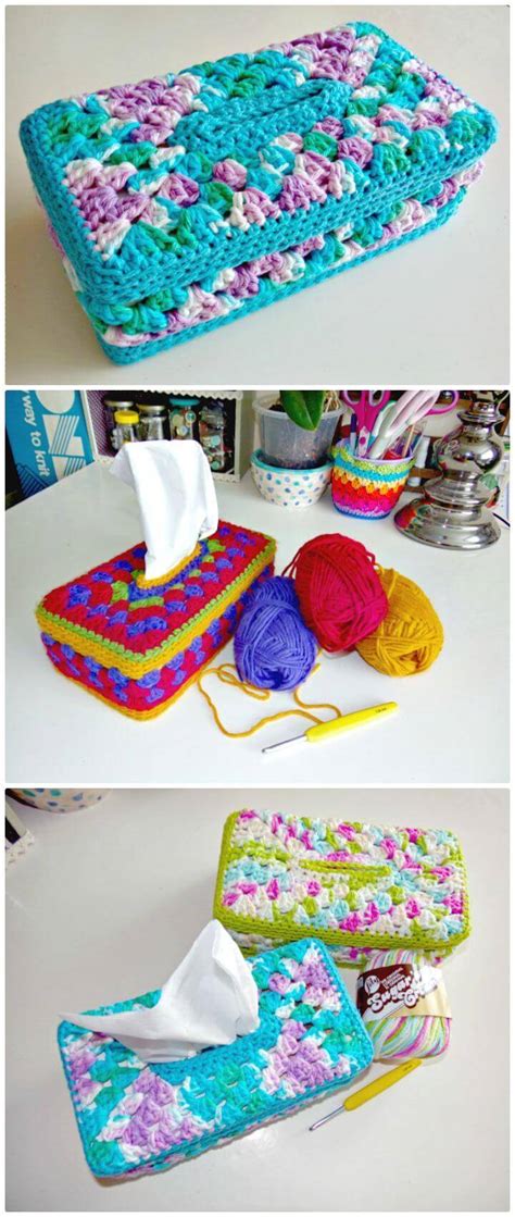 25 Free Crochet Tissue Box Cover Patterns DIY Crafts