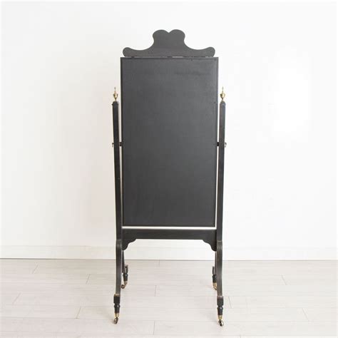 Antique Ebonised Cheval Dressing Mirror C 1820