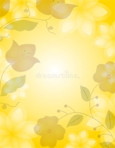 Light Yellow Floral Background Stock Illustration - Illustration of ...