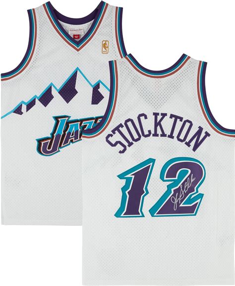 John Stockton Utah Jazz Autographed Mitchell And Ness 1996 97 White