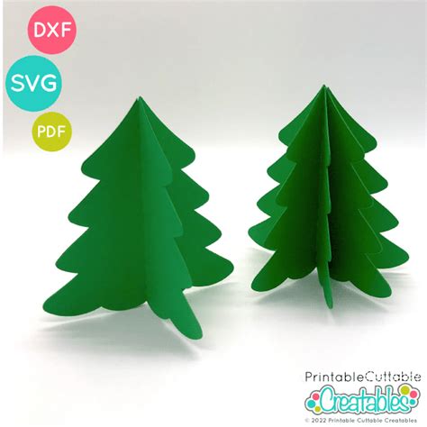 3D Christmas Tree Free SVG File for Cricut & Silhouette