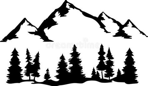 Mountain SVG, Mountain Forest SVG, Trees, Pacific Northwest Cut Files ...