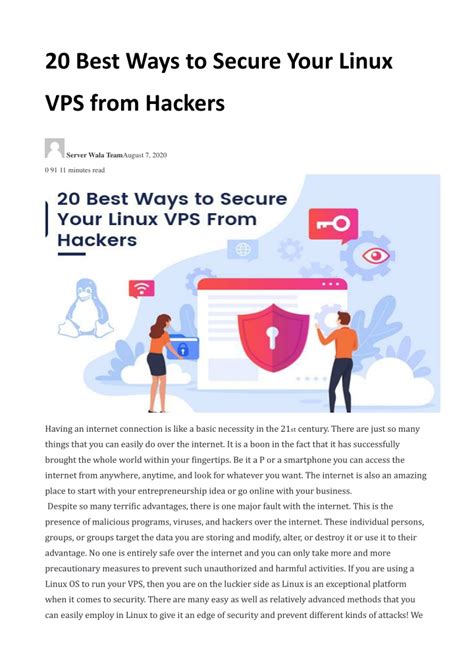 Ppt Best Ways To Secure Your Linux Vps From Hackers Powerpoint