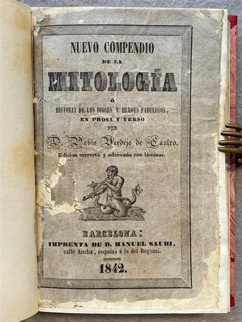 Nuevo Compendio De La Mitolog A O Historia De Los Dioses Y H Roes