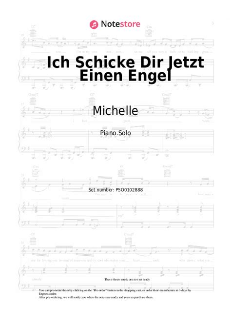 Ich Schicke Dir Jetzt Einen Engel Piano Sheet Music Michelle In Note