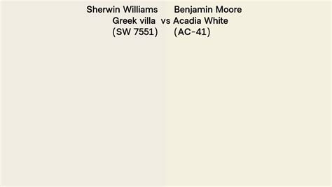 Sherwin Williams Greek Villa Sw 7551 Vs Benjamin Moore Acadia White