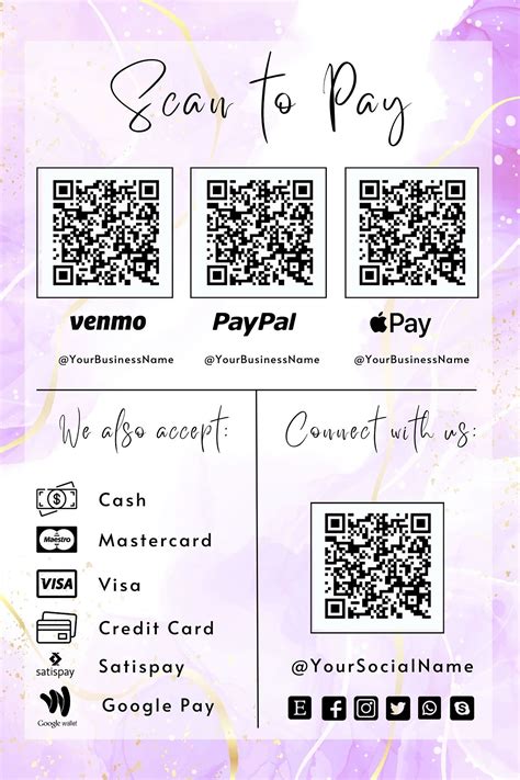 Scan To Pay Card Editable In Canva Artofit