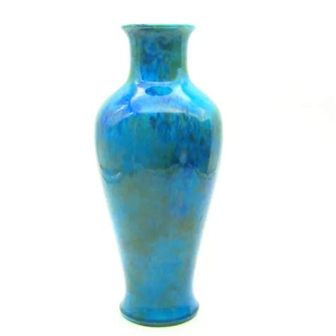 Paul Millet S Vres Vase Art D Co En Fa Ence Fond Bleu Vert Xxe