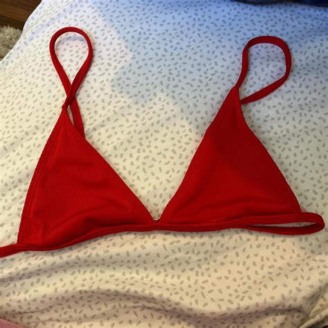 Shein Red Bikini Top Depop