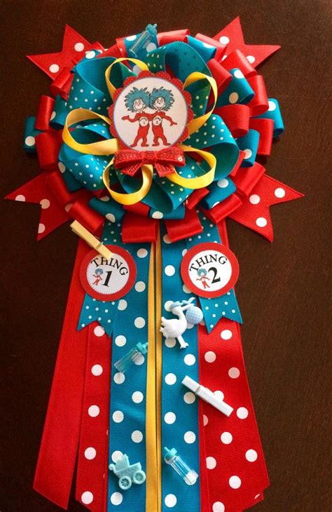 Cat In The Hat Mommy To Be Corsage Thing Thing Baby Shower Dr