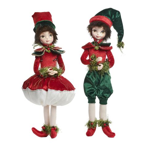 Mushroom Folletto Pcs. 1 Red Green Dress 43cm | Goodwil-Vertecchi Natale