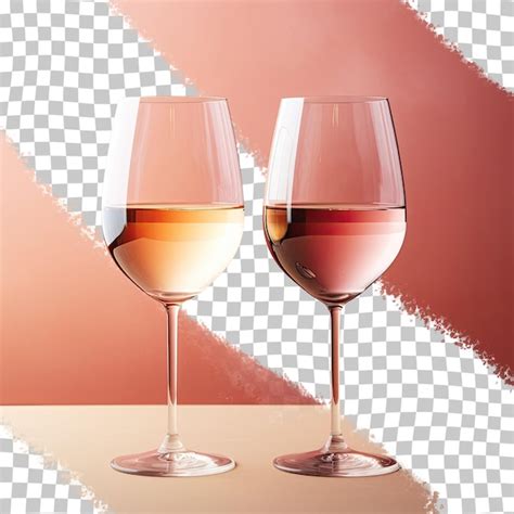 Copos De Vinho Tinto E Branco Fundo Transparente Psd Premium