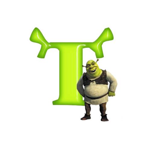 Buchstabe Letter T Shrek Der Gestiefelte Kater Lettern