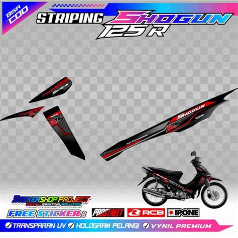 Jual STRIPING VARIASI SUZUKI SHOGUN 125 R STIKER LIST MOTOR SHOGUN