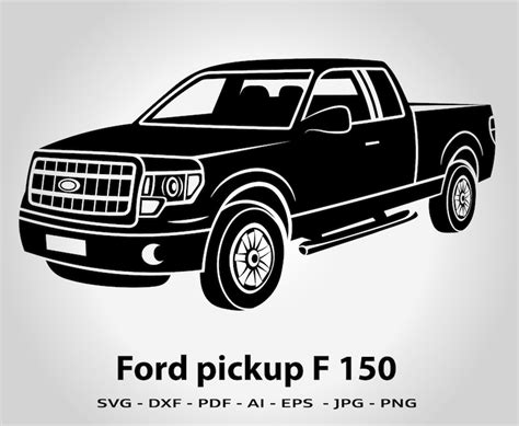 Ford F150 Ford Pick Up Car Svg Ford Svg Truck Svg Car Etsy