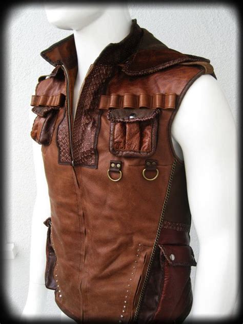 Steampunk Vest Mens Leather Vest Leather Vest Leather Jacket Men