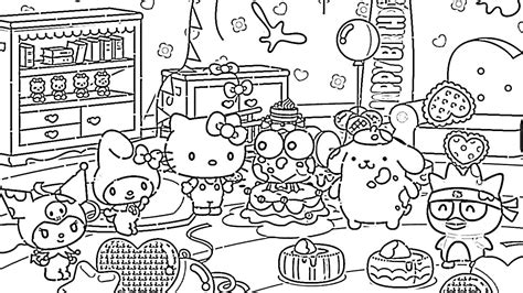 sanrio boyama sayfalari boyama