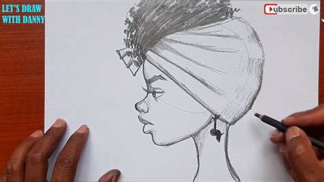 Afro Girl Drawing