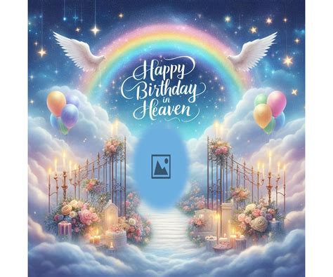 Best 13 Happy Heavenly Birthday In Heaven Purple Sky Background