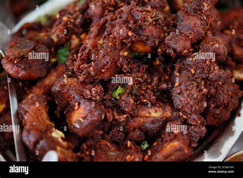 Spicy Tasty Indian Style Chicken Fry Chicken Fry Recipe Stock Photo