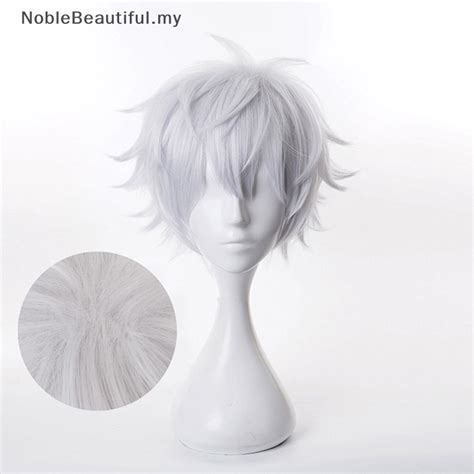 Noblebeautiful Anime Jujutsu Kaisen Gojo Satoru Cosplay Wigs Short