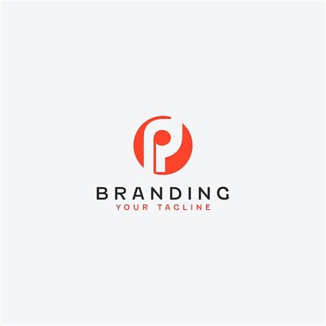 Plantilla de diseño de logotipo letra p Vector Premium